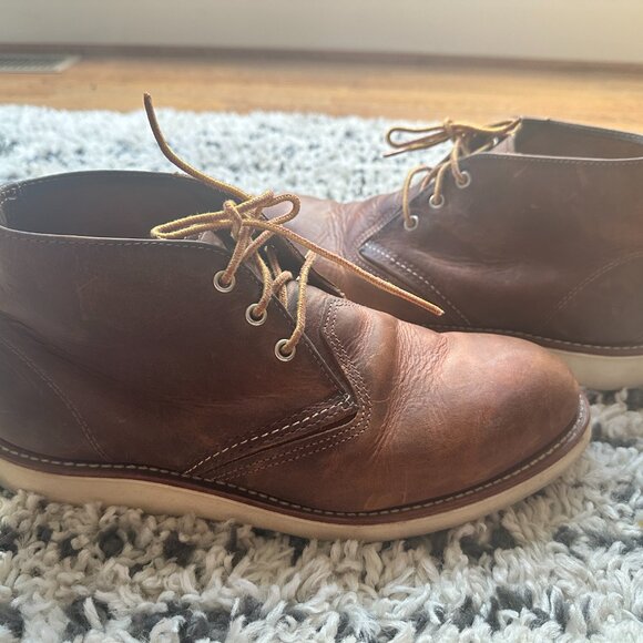 Red Wing Shoes - Men's Desert Ankle Boots - Lace Up, Leather Oro Brown (Size 10) - Picture 5 of 11